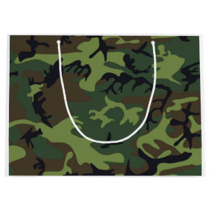 CAMOFLAUGE PATTERN LARGE GIFT BAG