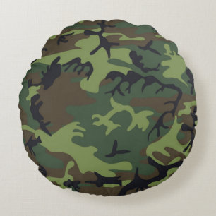 CAMOFLAUGE PATTERN ROUND CUSHION