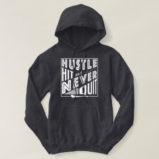Camogie Hustle Hit & Never Quit, GAA Gaelic Games Hoodie