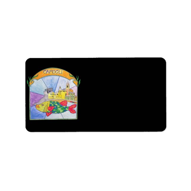 Camogli Fish Address Label (Front)