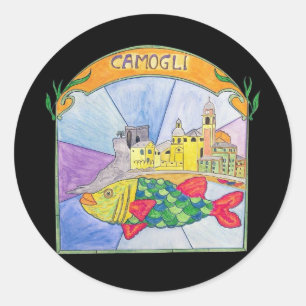 Camogli Fish Classic Round Sticker