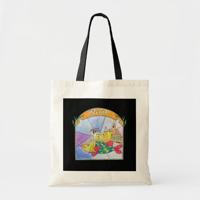 Camogli Fish Tote Bag (Front)