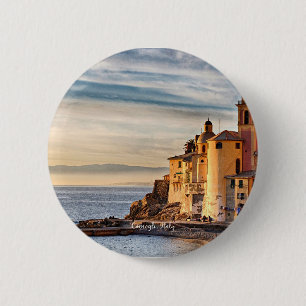 Camogli, Italy scenic photograph 6 Cm Round Badge
