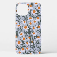 Camomile field seamless pattern on grey background