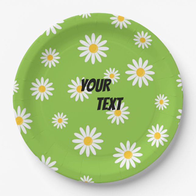 Camomile Flowers Party Paper Plate (Front)