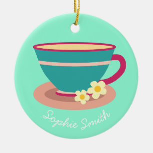 Camomile tea for tea lovers ceramic ornament