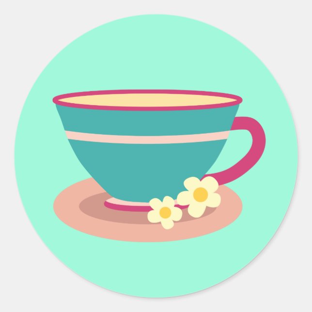 Camomile tea for tea lovers classic round sticker (Front)