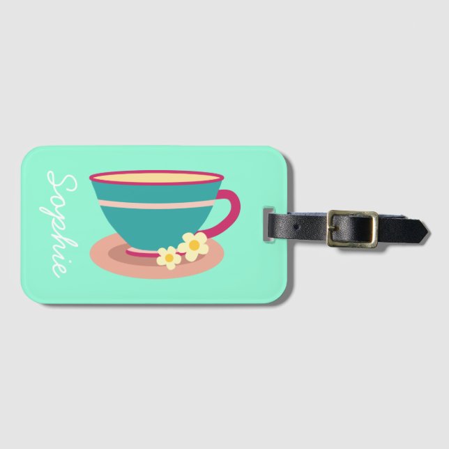Camomile tea for tea lovers luggage tag (Front Horizontal)