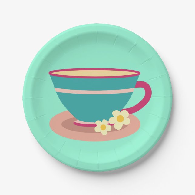 Camomile tea for tea lovers paper plate (Front)