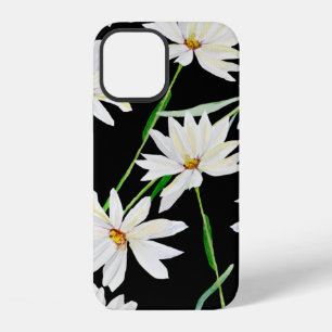 Camomile watercolor illustration print pattern iPhone 12 case