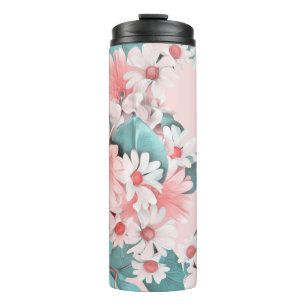 Camomile Watercolor: Seamless Floral Design Thermal Tumbler