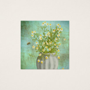 Camomiles and bee painting