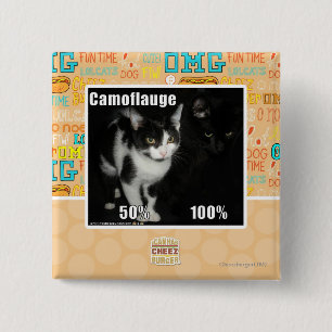 Camouflage 15 Cm Square Badge