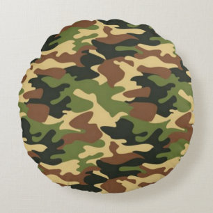 Camouflage 1 round cushion