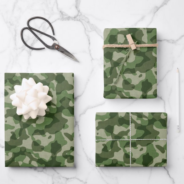 Camouflage 2 wrapping paper sheet (Front)