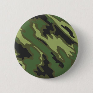 Camouflage 6 Cm Round Badge