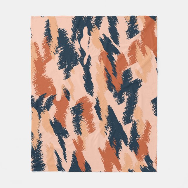 Camouflage Abstract: Vintage Seamless Wallpaper. Fleece Blanket (Front)