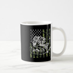 Camouflage American Flag Fishing Gifts For Men Wom Coffee Mug