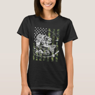 Camouflage American Flag Fishing Gifts For Men Wom T-Shirt