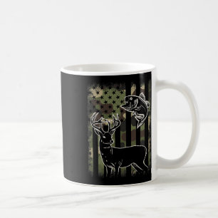 Camouflage American Flag Fishing Hunting Hunter De Coffee Mug