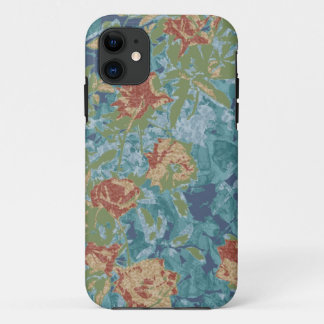 Camouflage and flowers iPhone 11 case