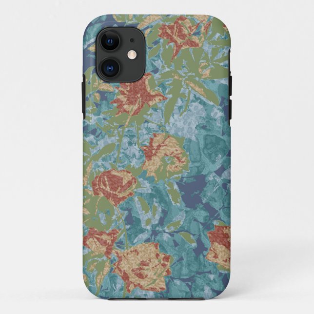 Camouflage and flowers Case-Mate iPhone case (Back)