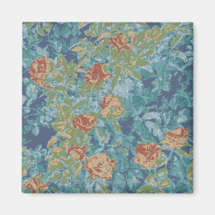 Camouflage and flowers magnet