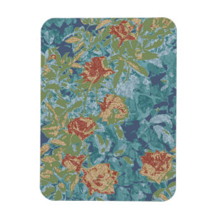Camouflage and flowers magnet