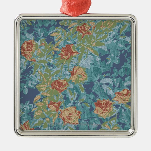 Camouflage and flowers metal tree decoration (Front)