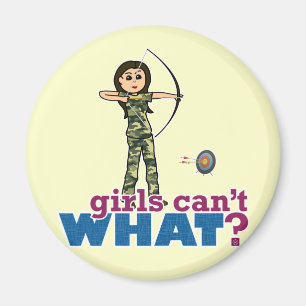 Camouflage Archery Girl - Light Magnet