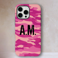 Camouflage Army Monogram Pink