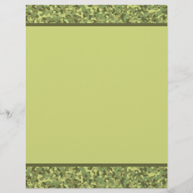 Camouflage army print scrapbook paper (Front)