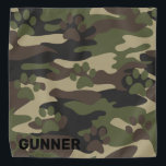 Camouflage Bandanna, Military, Dog Paw Print Bandana<br><div class="desc">Super cool camouflage bandanna for you and your dog.   Perfect matching outfit for an outdoor adventure.</div>