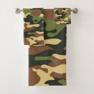 camouflage bath towel set