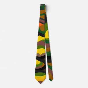 Camouflage big stones Rainbow Pattern Tie