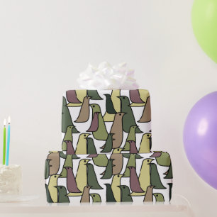 Camouflage Birds Wrapping Paper