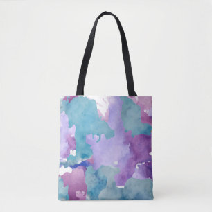 Camouflage Blue Abstract Tote Bag