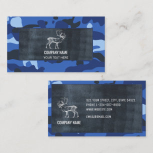 Camouflage Blue Camo Army Outdoor Supplies Business Card