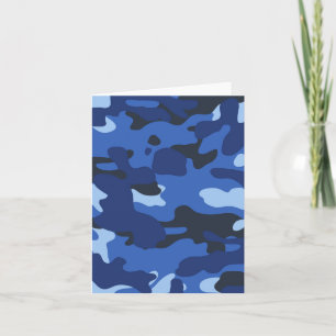 Camouflage Blue Camo Pattern Card