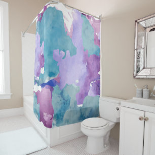 Camouflage Blue Shower Curtain