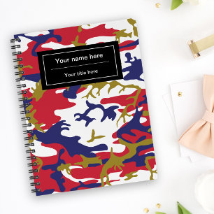 Camouflage, Blue White Red Gold, Military, Army Planner