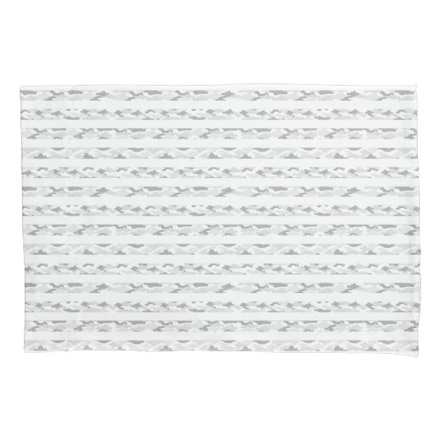 CAMOUFLAGE BORDER WHITE PILLOW COVER (Front)
