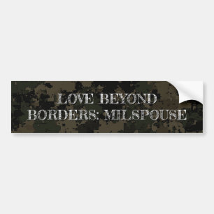 Camouflage Bumper Sticker with Encouraging Message
