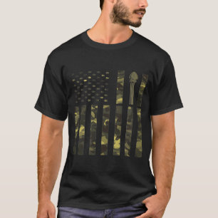 Camouflage Camo Bow Hunting Flag T-Shirt