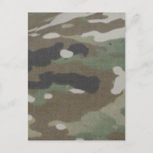 Camouflage Camo uniform fatigues office Postcard