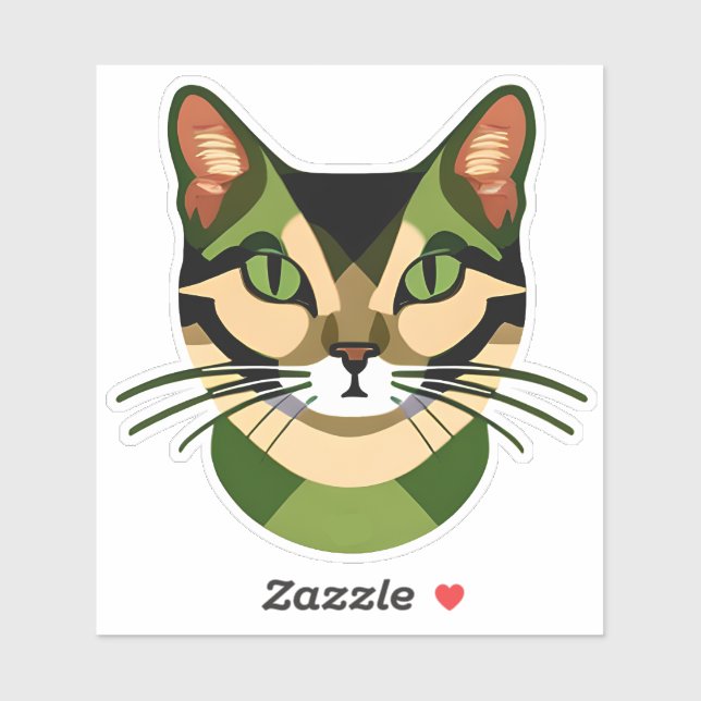 Camouflage Cat Portrait    (Sheet)