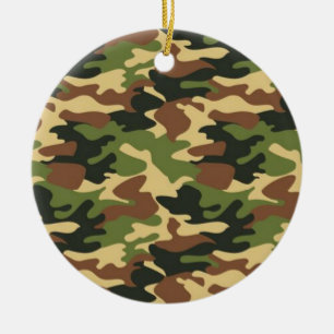 camouflage ceramic ornament