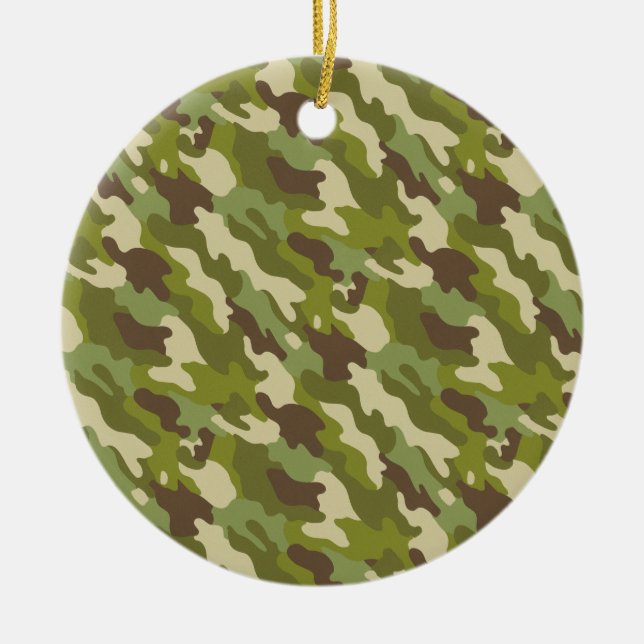 Camouflage Ceramic Tree Decoration (Front)