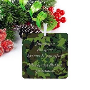 Camouflage Christmas Ornament Honour Ones Served