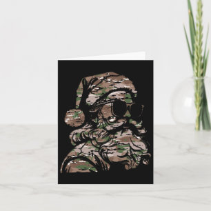 Camouflage Christmas Sungles Silhouette Multi Camo Card
